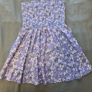 SHEIN Purple Floral Mini Dress